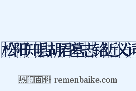 松阳知县胡君墓志铭近义词是什么意思的图片